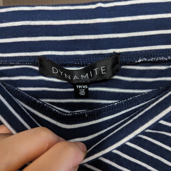 Nautical maxi skirt with slit - Picture 3 of 3